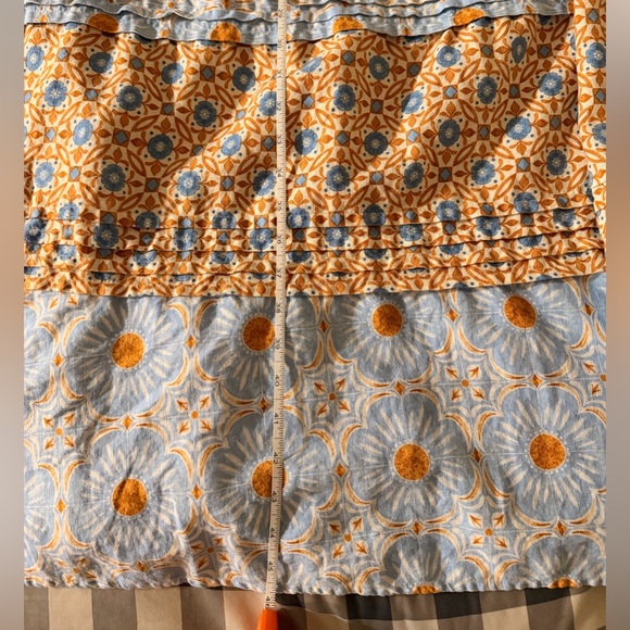 Rachel Zoe Blue Floral Smocked Midi Dress Size M Boho - Picture 7 of 8